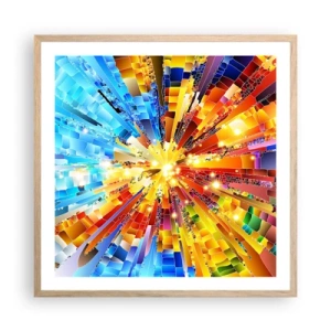 Plakát v rámu světlý dub - In medias res - 60x60 cm