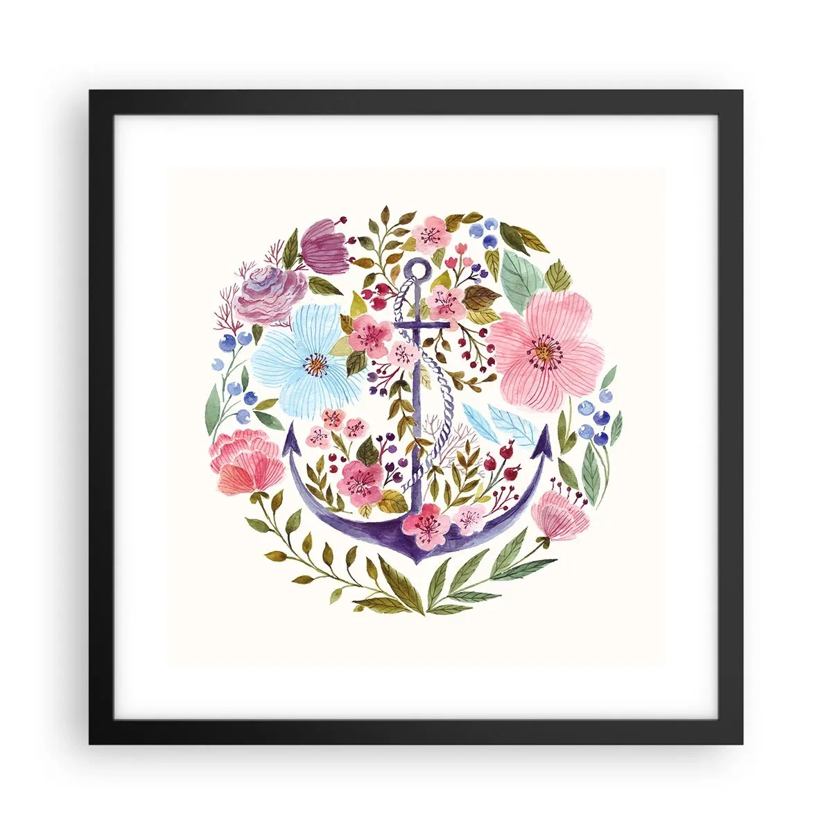 Plakát v černém rámu - Námořníkův hezký sen - 40x40 cm