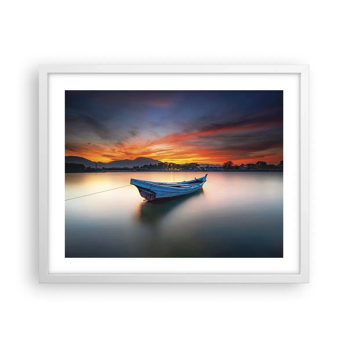 Plakát v bílém rámu - Blíží se dobrá noc - 50x40 cm