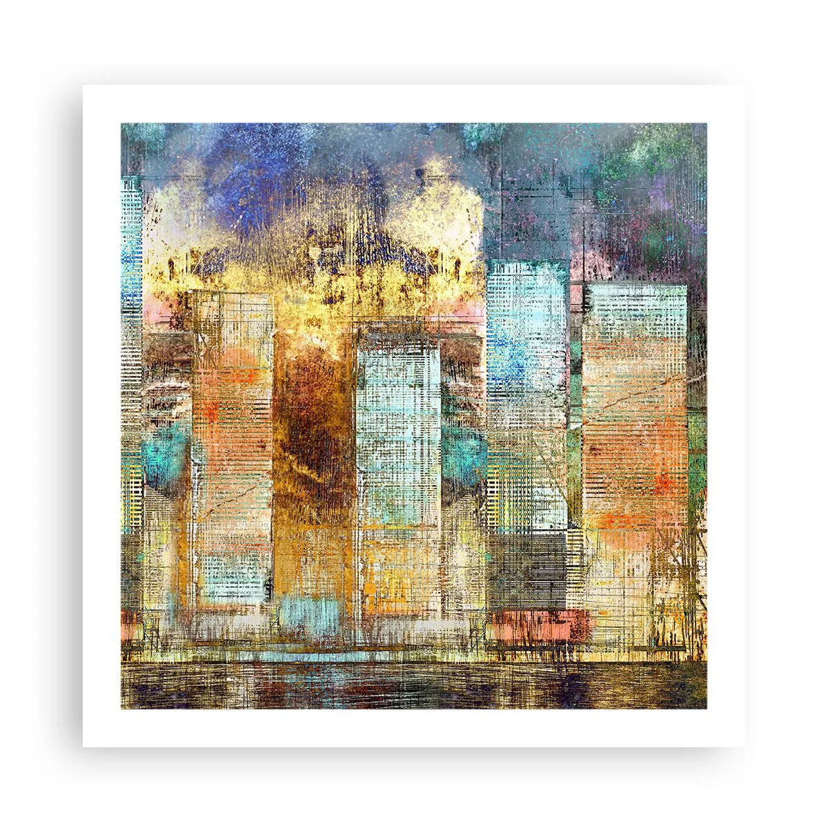 Plakát - Prosluněná metropole - 60x60 cm