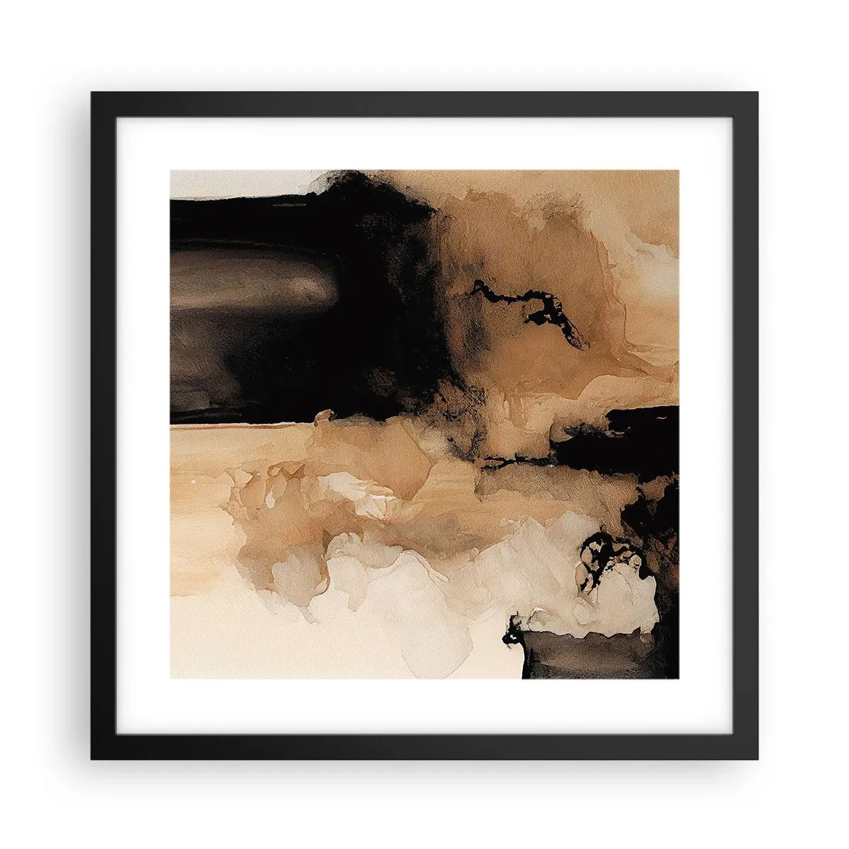 Plakát v černém rámu - Poutavá abstrakce - 40x40 cm