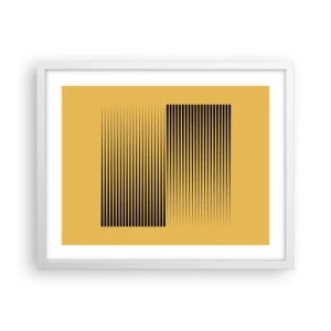 Plakát v bílém rámu - Čtverec protikladů - 50x40 cm