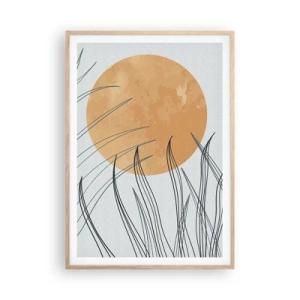 Plakát v rámu světlý dub - Vždy ke slunci - 70x100 cm