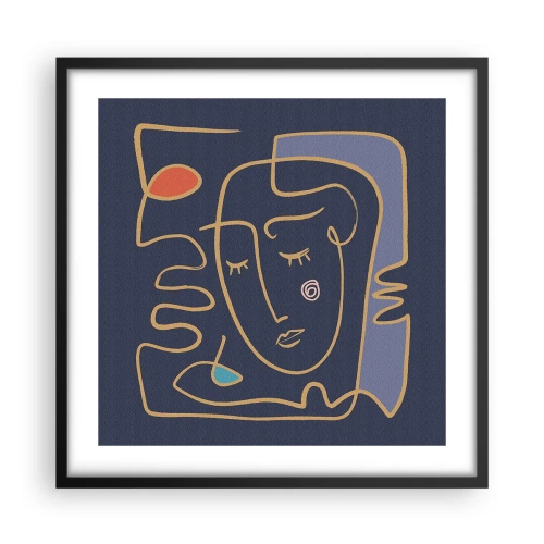 Plakát v černém rámu - V zádumčivosti - 50x50 cm