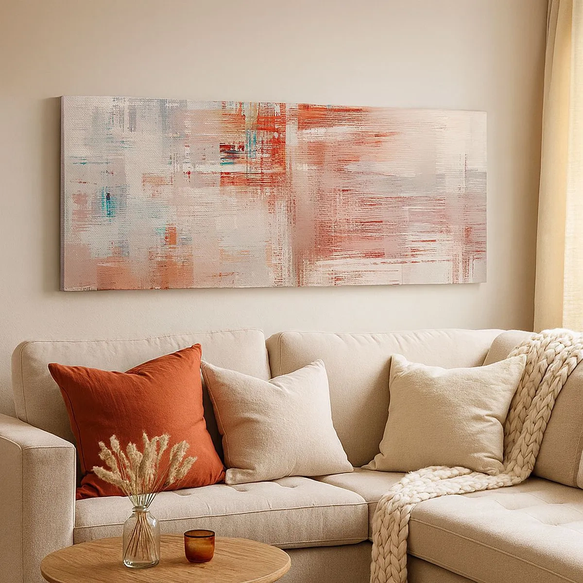 Obraz na plátně - Zamlžené. Ale růžové - 100x40 cm