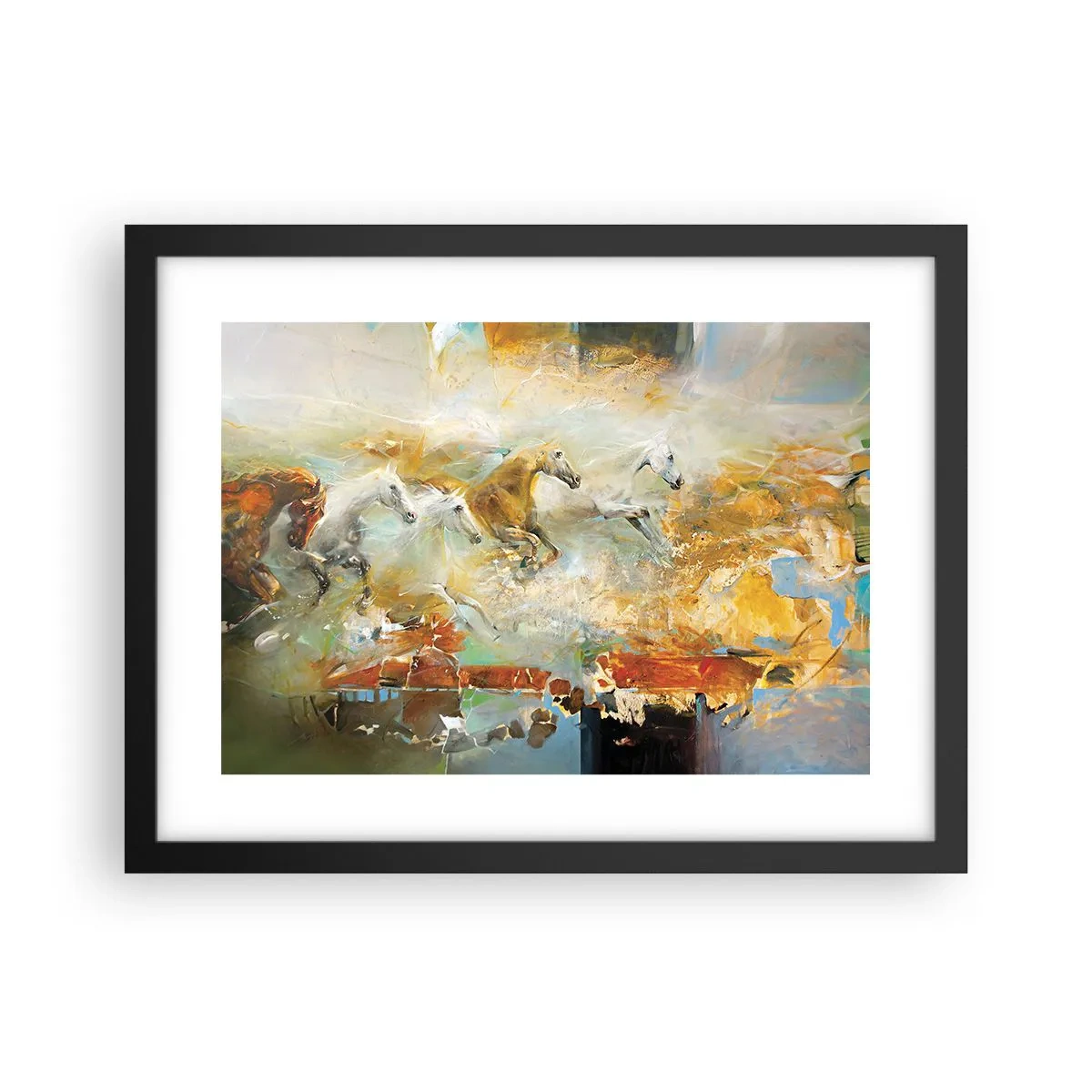Plakát v černém rámu - Cválá světlem - 40x30 cm