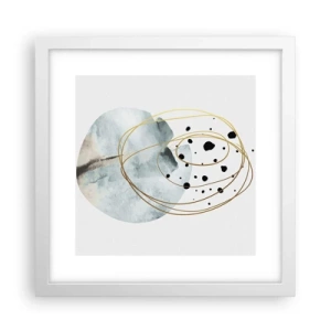 Plakát v bílém rámu - V objetí prostoru - 30x30 cm