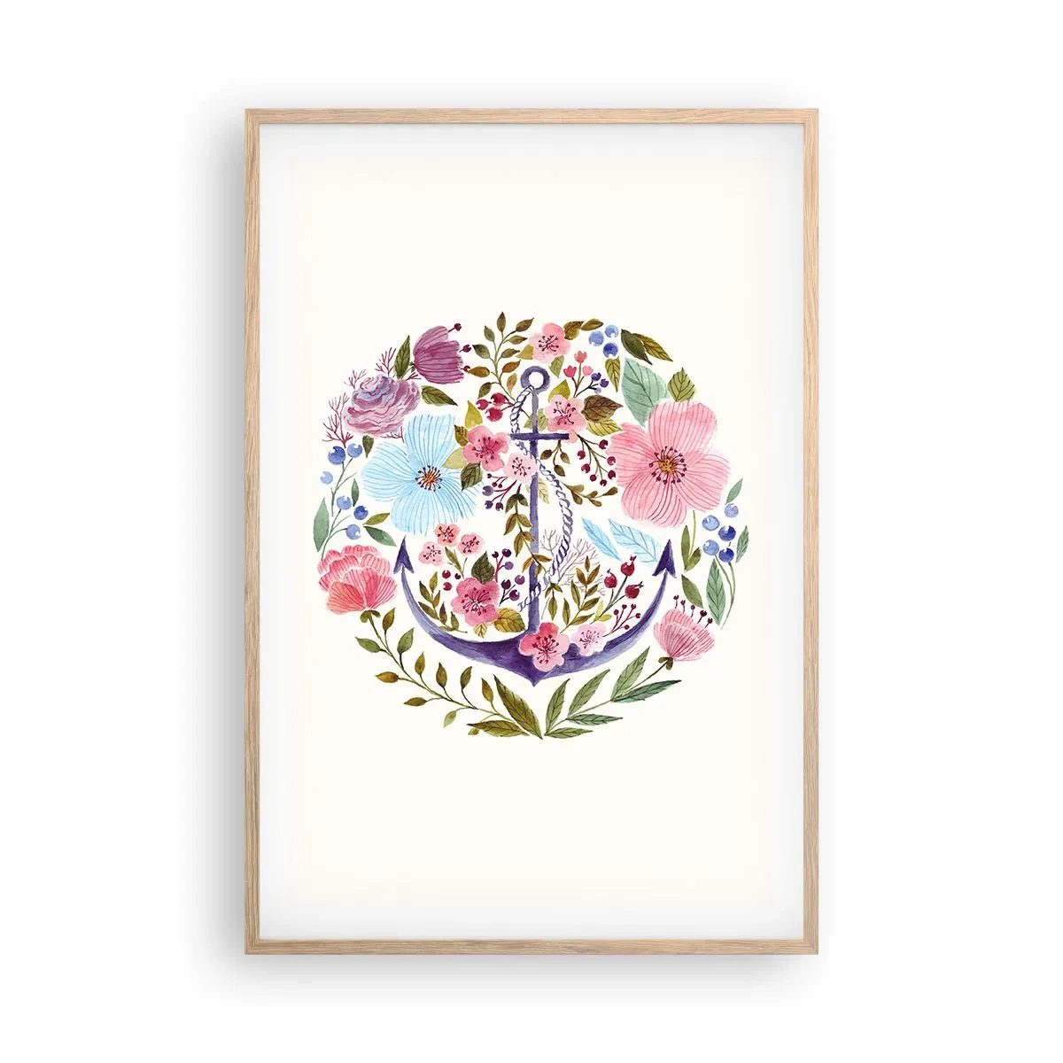 Plakát v rámu světlý dub - Námořníkův hezký sen - 61x91 cm