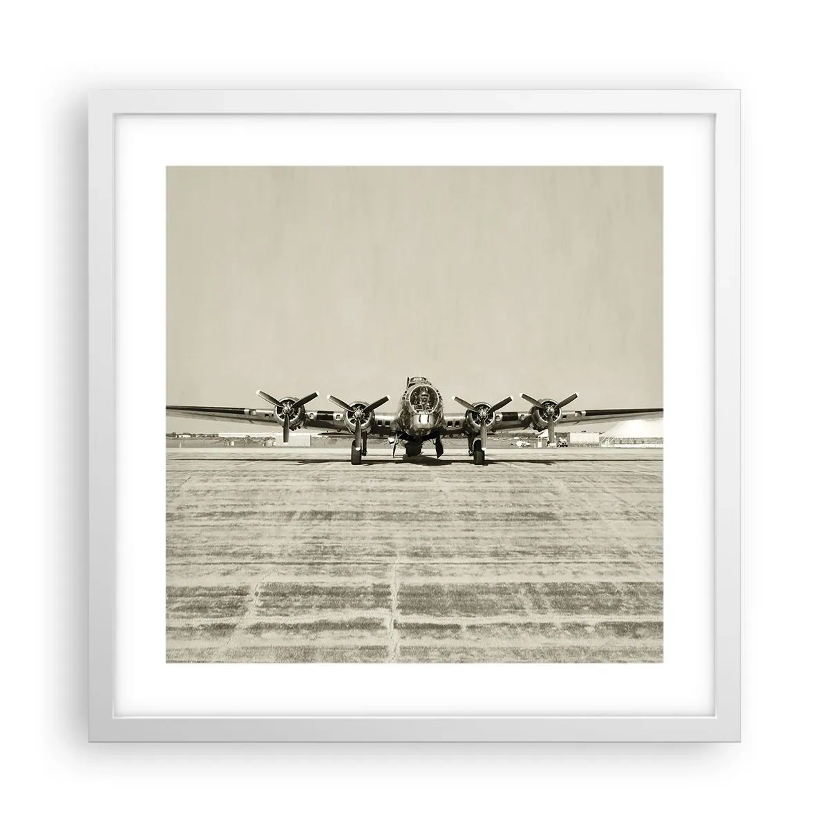 Plakát v bílém rámu - Jako vždy připraven - 40x40 cm