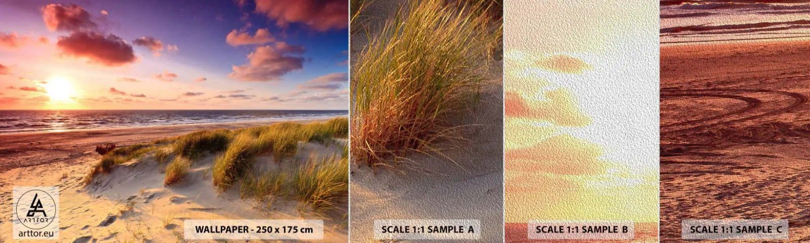 Vzor Fototapety Premium Sand - Už v létě voní vzduch - Krajina, Pláž, Duna - 100x30 cm