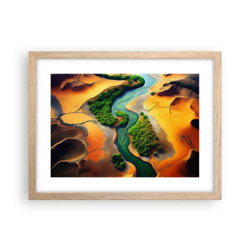 Plakát v rámu světlý dub - Životodárná řeka - 40x30 cm