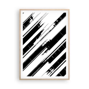 Plakát v rámu světlý dub - Intenzivní a dynamická kompozice - 70x100 cm