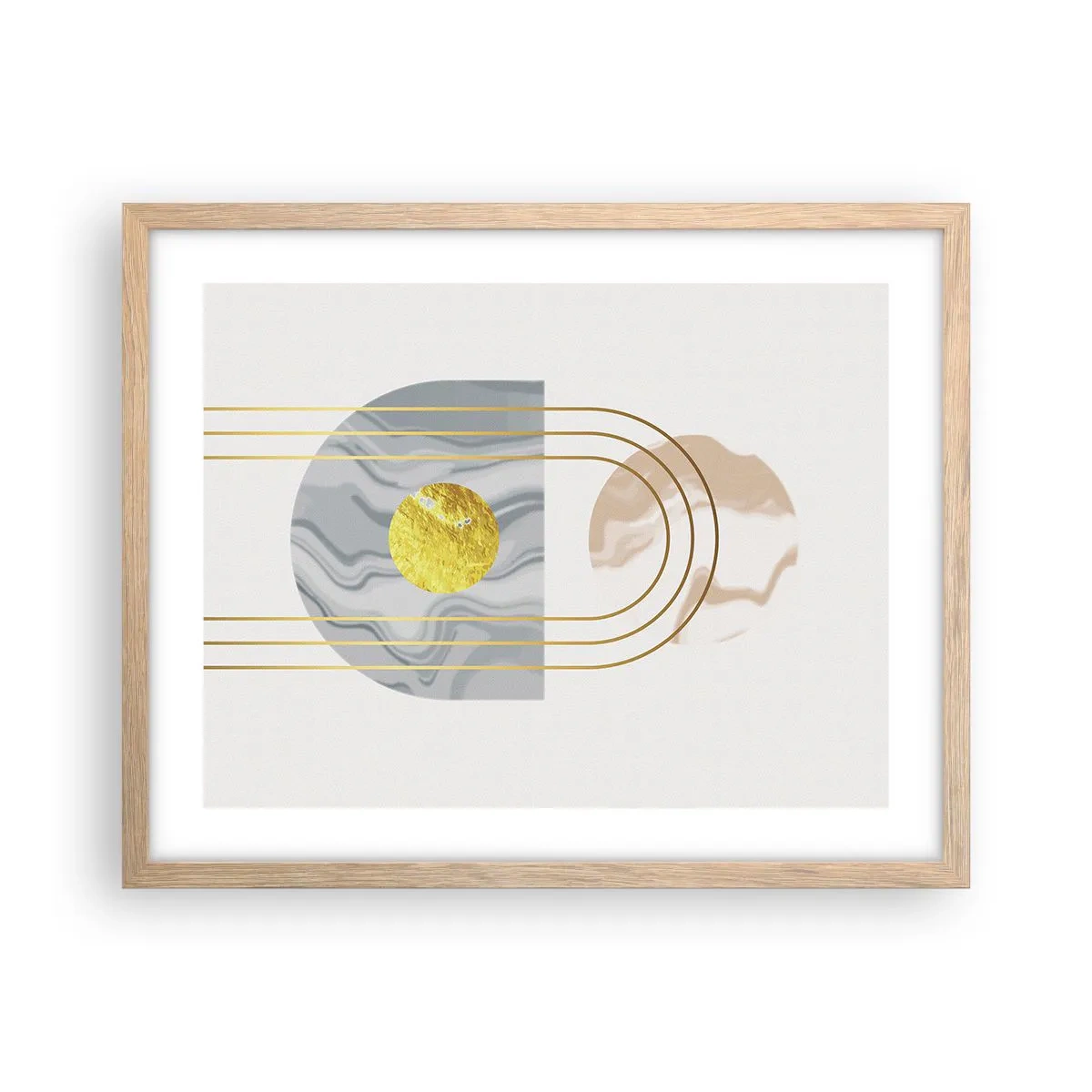 Plakát v rámu světlý dub - Jas a zářivost - 50x40 cm
