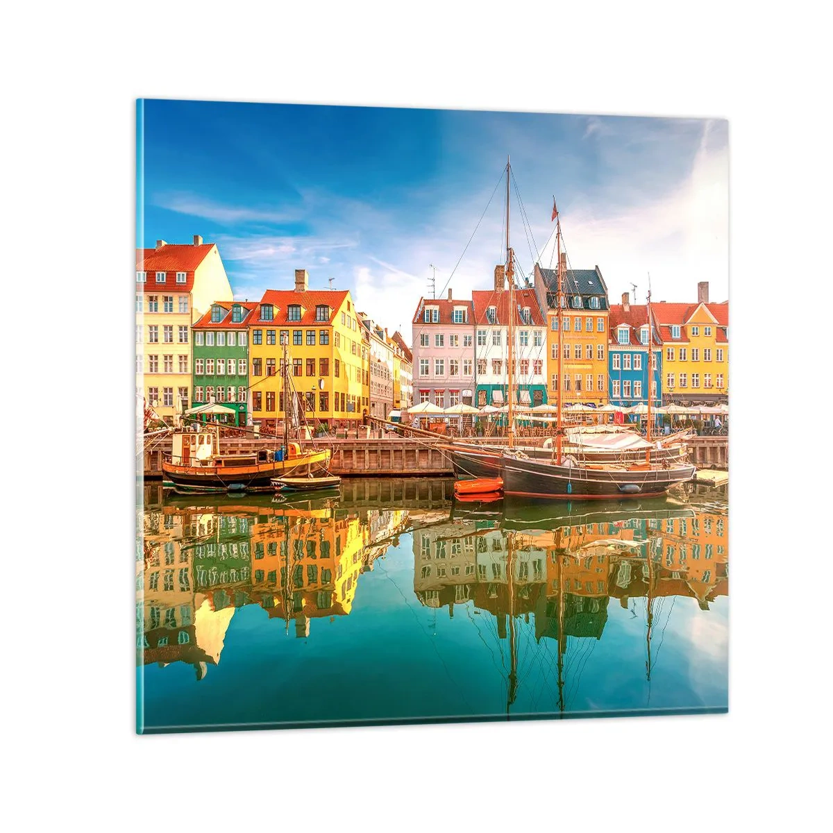 Obraz na skle - U vody hladké jako zrcadlo - 60x60 cm