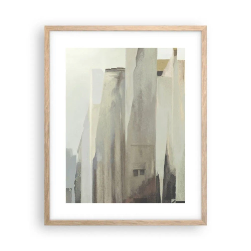 Plakát v rámu světlý dub - Sen o městě - 40x50 cm