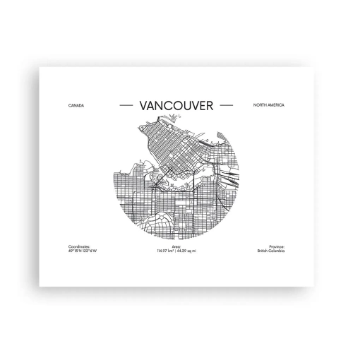 Plakát - Anatomie Vancouveru - 50x40 cm