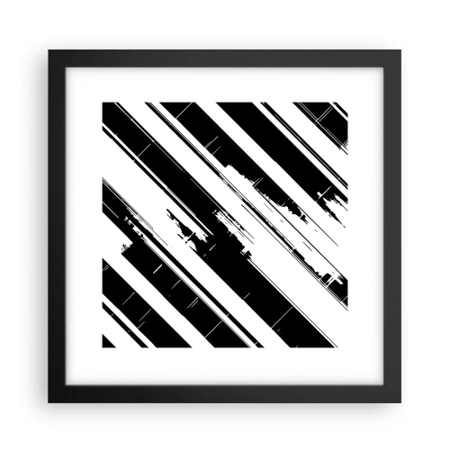 Plakát v černém rámu - Intenzivní a dynamická kompozice - 30x30 cm
