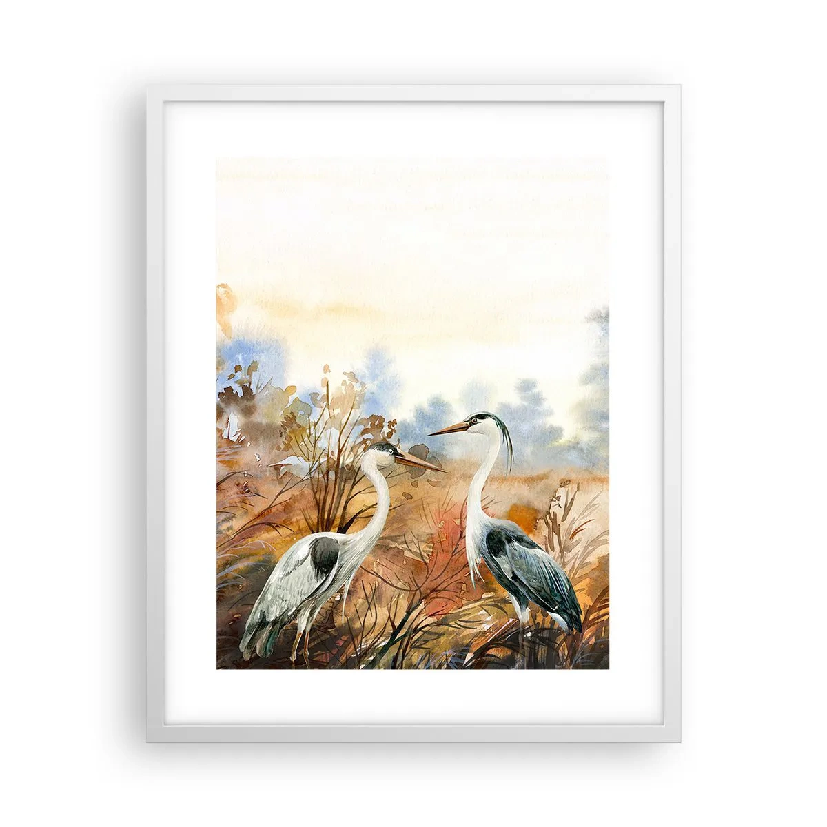 Plakát v bílém rámu - Kam na podzim? - 40x50 cm