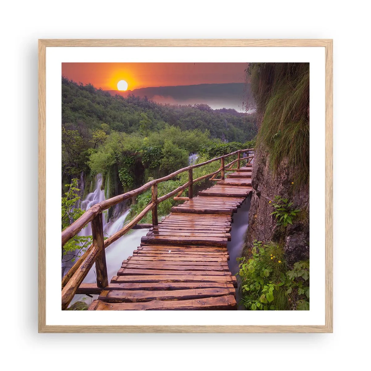 Plakát v rámu světlý dub - Neuvěřitelná krása - 60x60 cm