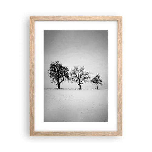 Plakát v rámu světlý dub - O čem sní? - 30x40 cm
