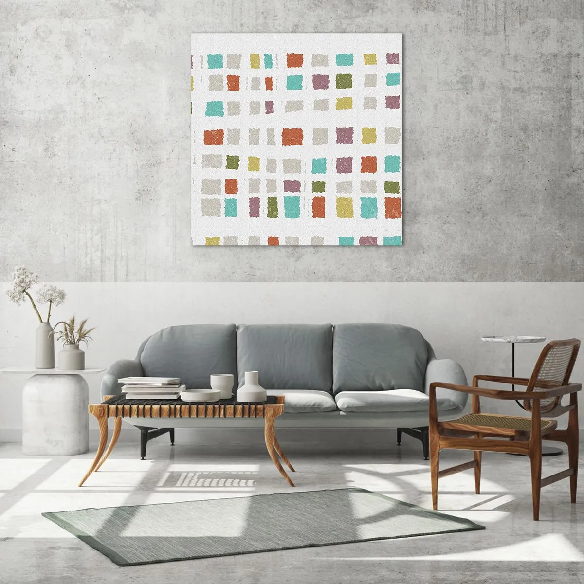 Obraz na skle - Neznámá hra - 40x40 cm