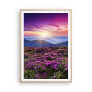 Plakát v rámu světlý dub - Zavoněly svěží pupeny bylinek z obilných polí - 70x100 cm