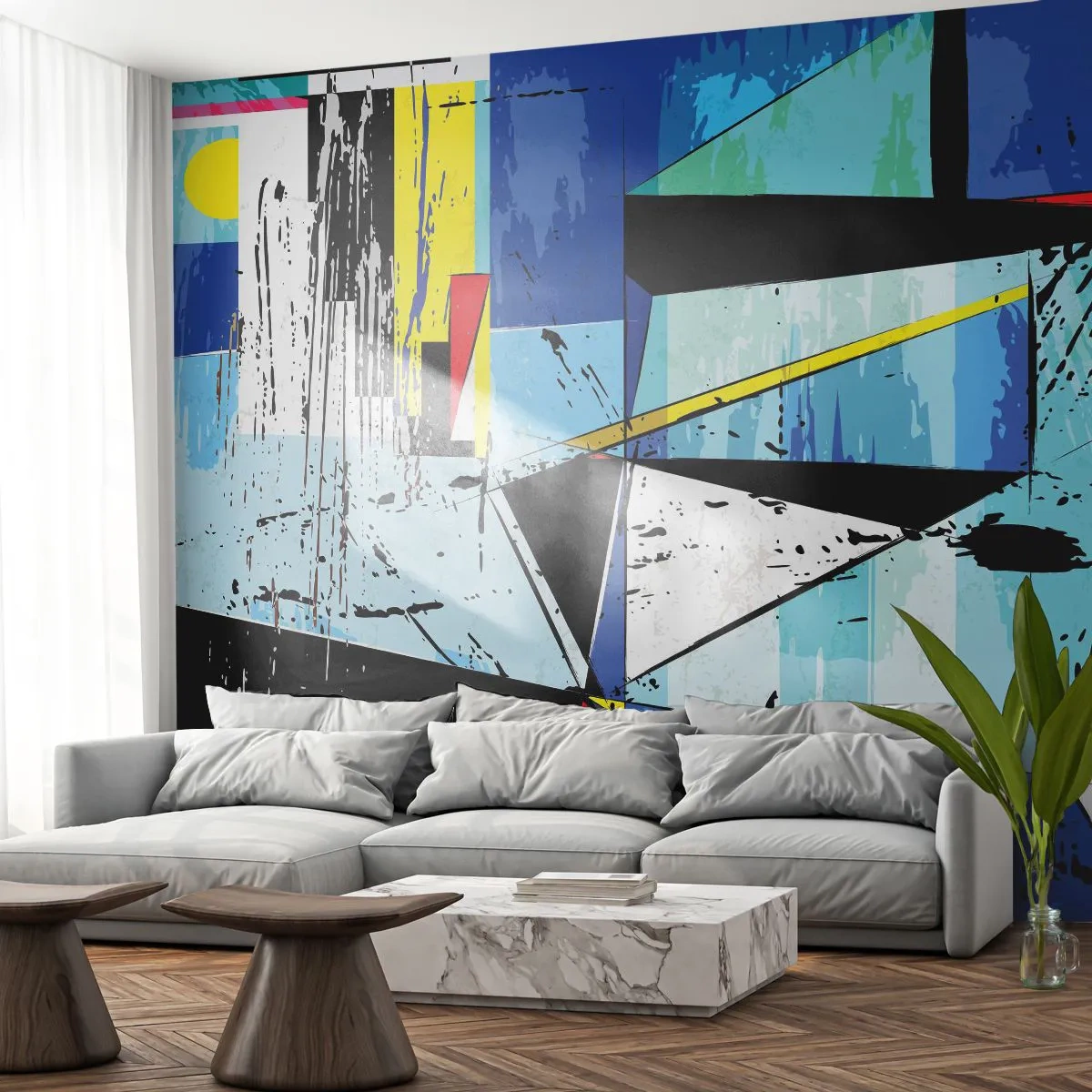 Fototapeta Premium Sand - Dívat se na svět z úhlu… - Abstrakce, Kus, Moderní vzor - 200x140 cm