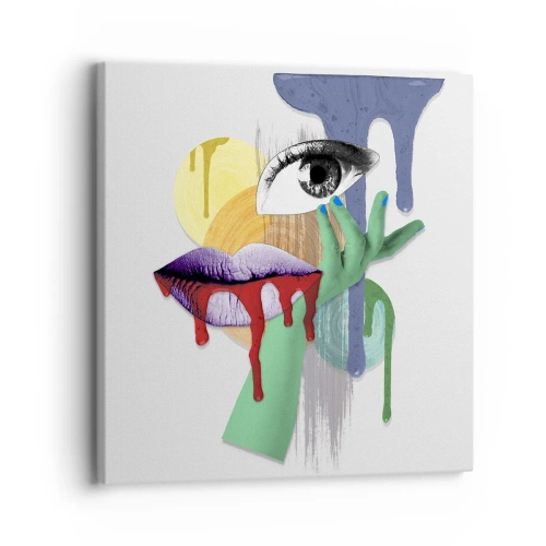 Obraz na plátně - Zdeformovaný portrét - 30x30 cm