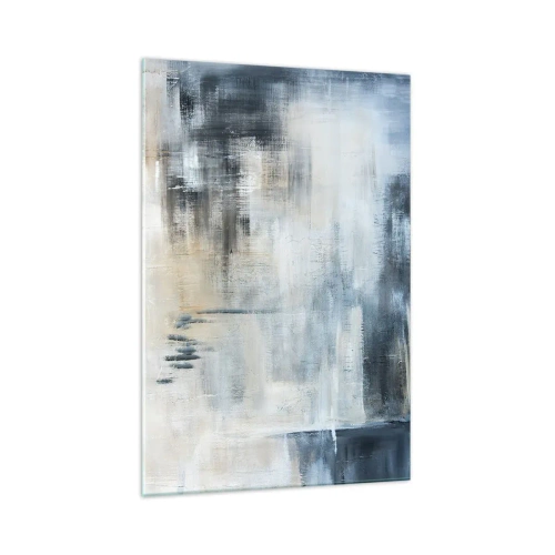 Obraz na skle - Za závojem modré - 70x100 cm