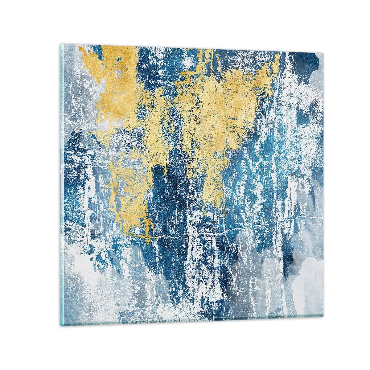 Obraz na skle - Abstrakce s dobrou náladou - 40x40 cm
