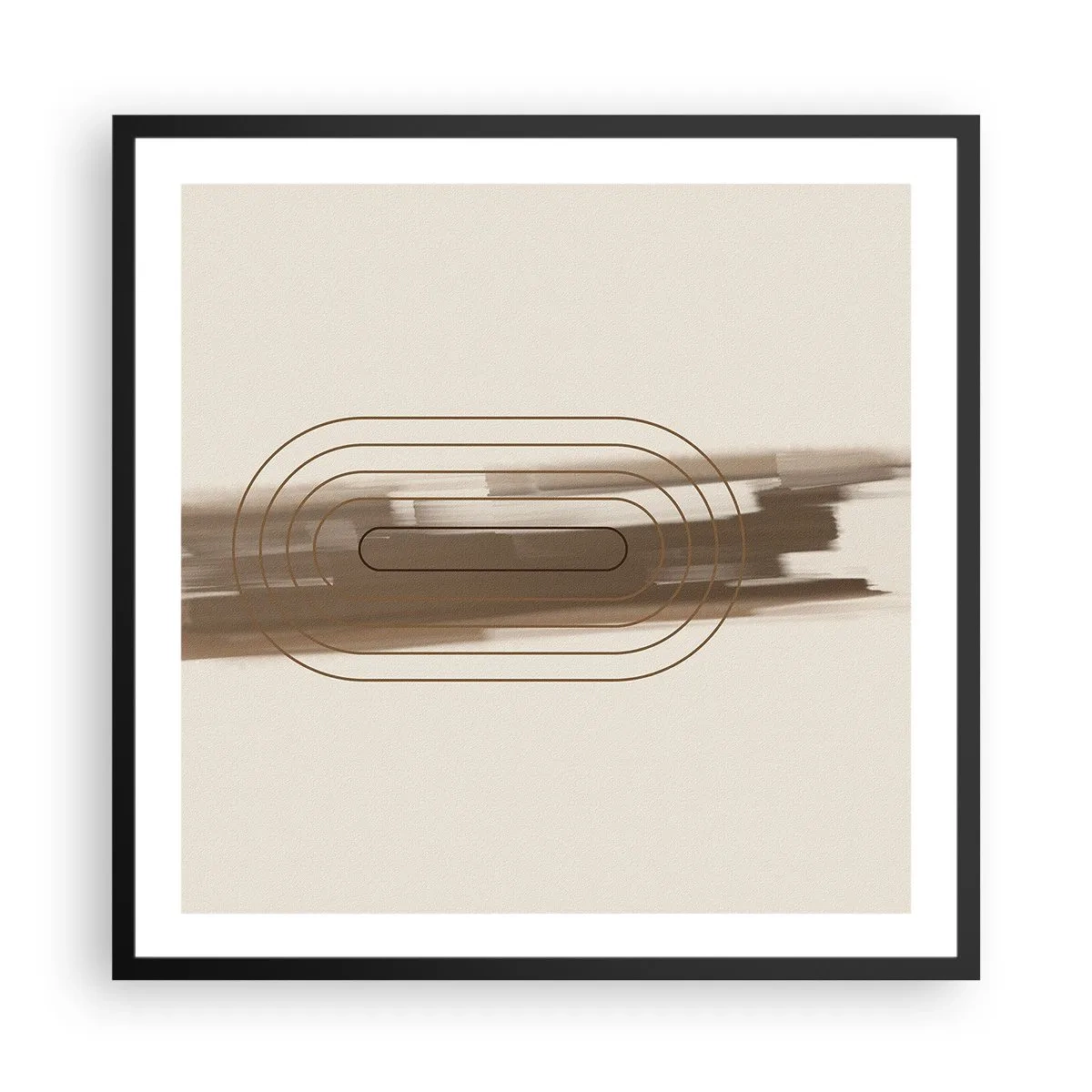 Plakát v černém rámu - Závan šedi - 60x60 cm