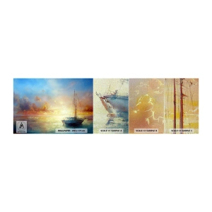 Vzor Fototapety Premium Canvas - Ve zlatém zálivu - Plachetnice, Krajina, Moře - 100x30 cm