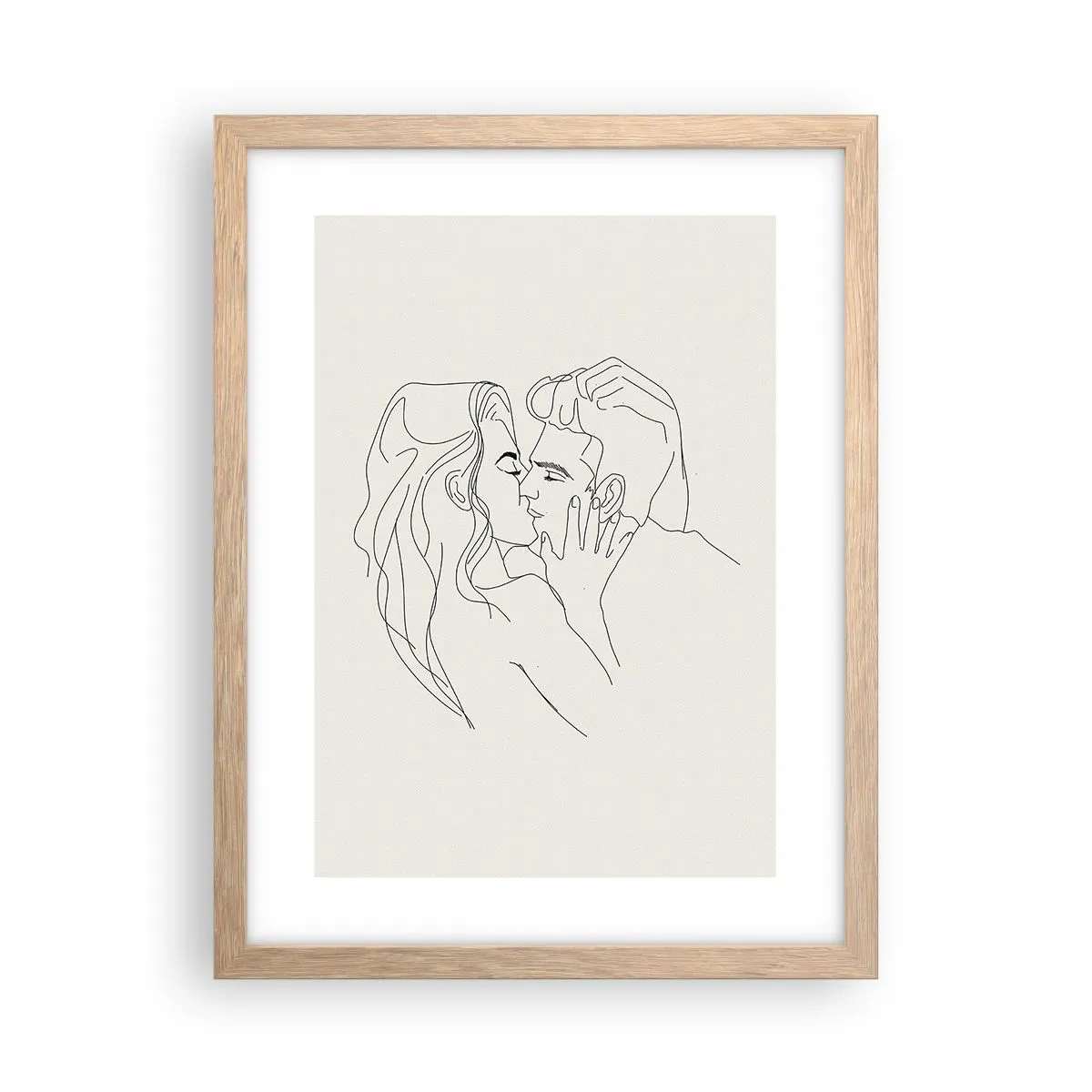 Plakát v rámu světlý dub - Zamotaní citem - 30x40 cm