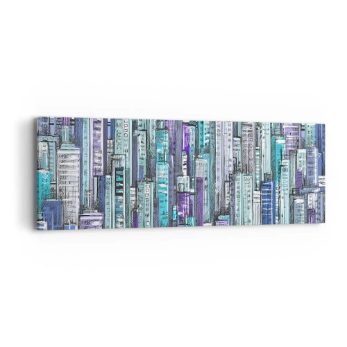 Obraz na plátně - Zmodralé od nebe - 90x30 cm