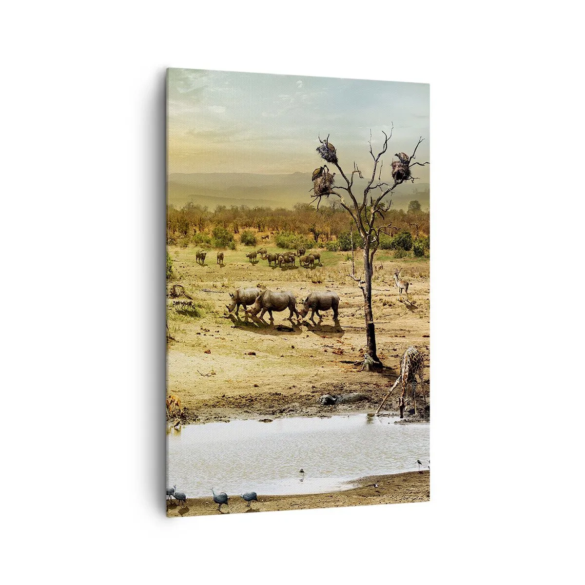 Obraz na plátně - „Z ráje opět pramenila řeka…“ - 80x120 cm