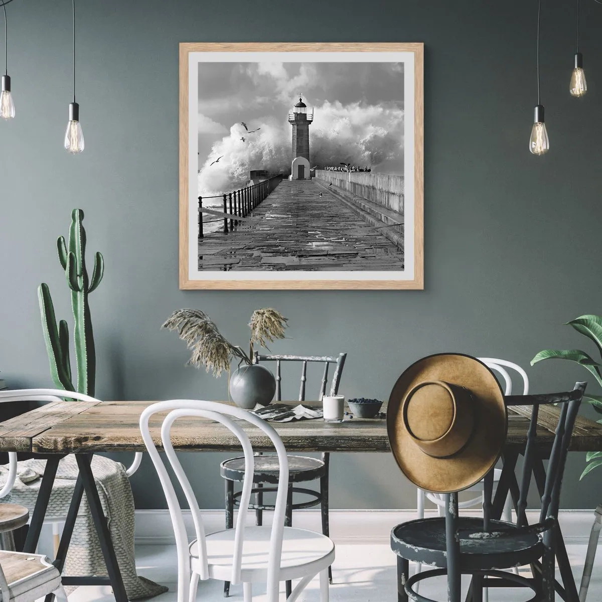 Plakát v rámu světlý dub - Nebojácná - 30x30 cm