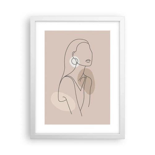 Plakát v bílém rámu - Dívčí ikona - 30x40 cm