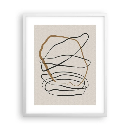 Plakát v bílém rámu - Kompozice – tanec ve smyčce - 40x50 cm