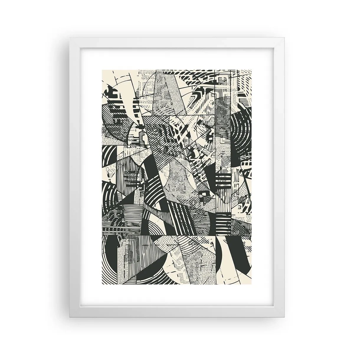 Plakát v bílém rámu - Dynamika současnosti - 30x40 cm