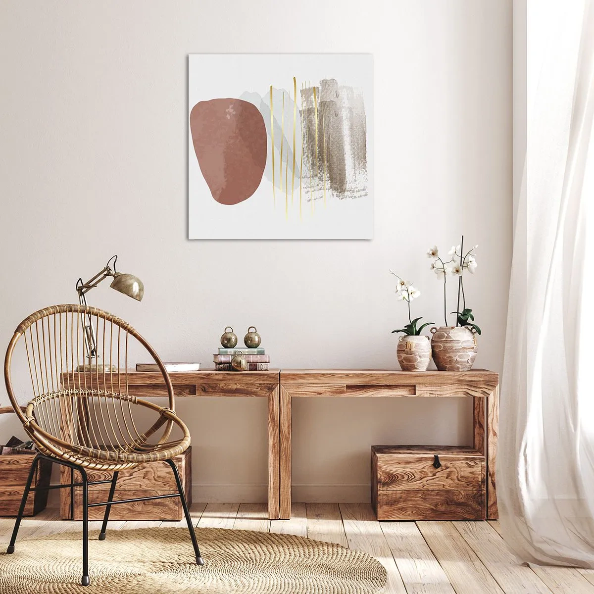 Obraz na plátně - Abstraktní kolonáda - 70x70 cm