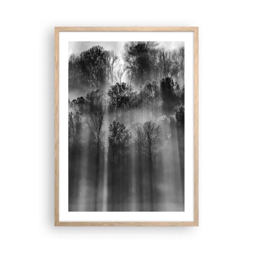 Plakát v rámu světlý dub - V paprscích světla - 50x70 cm