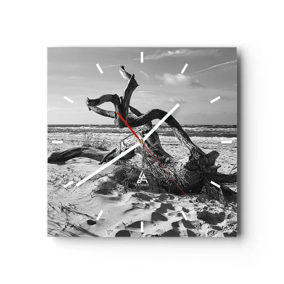 Nástěnné hodiny - Mořská socha - 40x40 cm