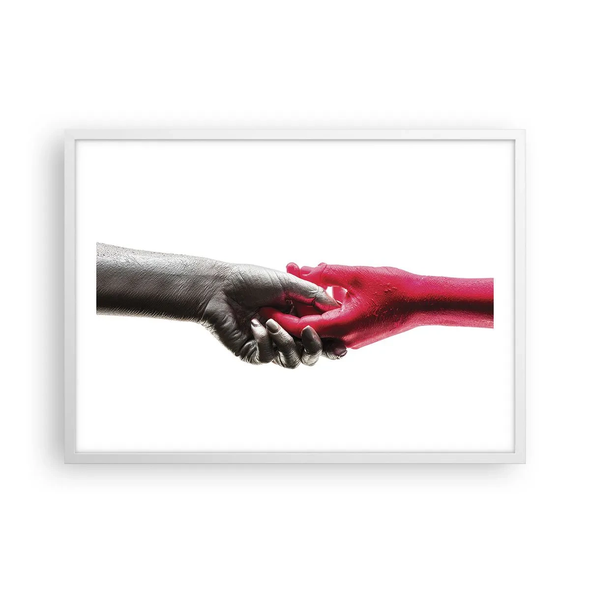 Plakát v bílém rámu - Spolu i když jsme odlišní - 70x50 cm