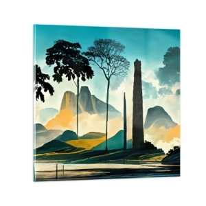 Obraz na skle - Výš a výš - 40x40 cm