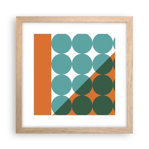 Plakát v rámu světlý dub - Nahoru a šikmo - 30x30 cm