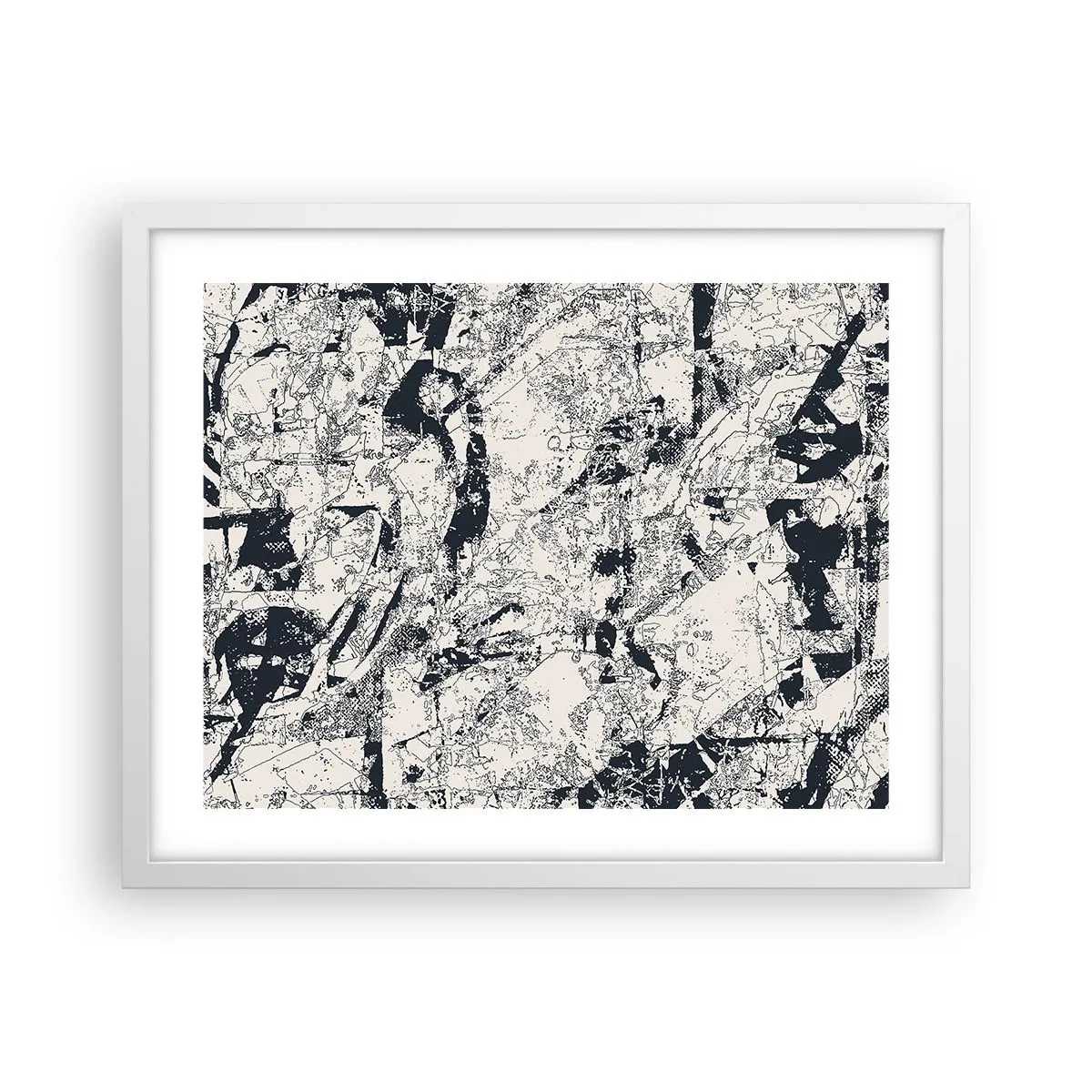 Plakát v bílém rámu - Prolínání protikladů - 50x40 cm