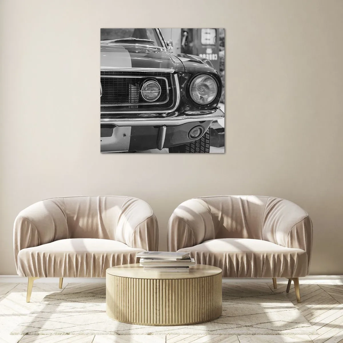 Obraz na skle - Divoká jízda - 40x40 cm