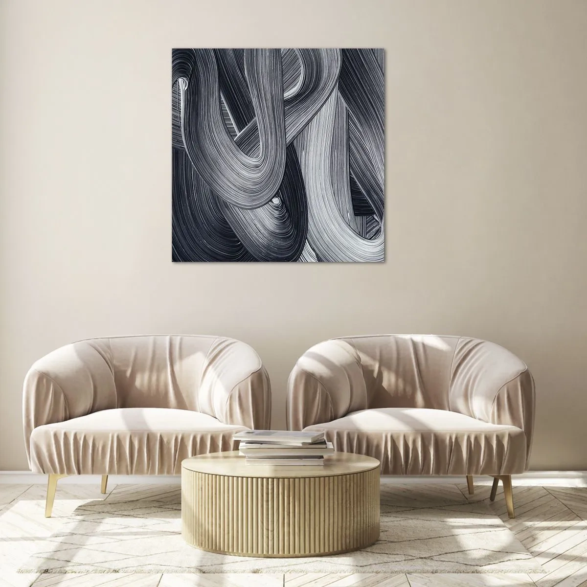 Obraz na skle - Plynulost reality - 60x60 cm