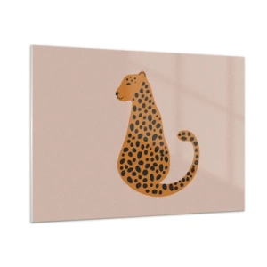 Obraz na skle - Leopardní vzor je v módě - 100x70 cm