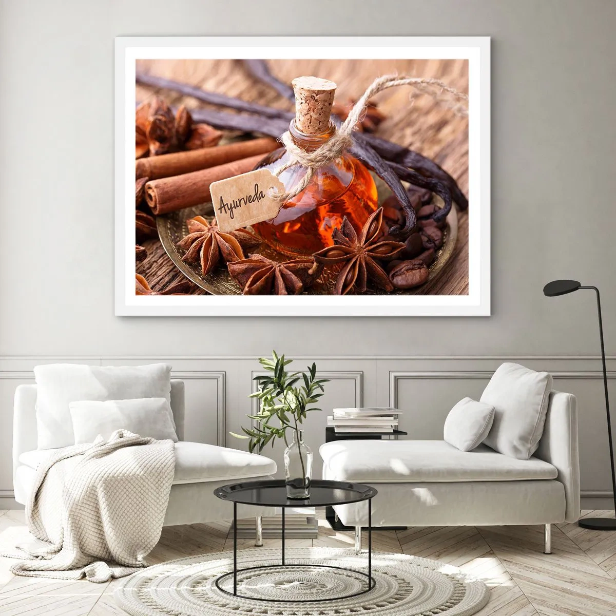 Plakát v bílém rámu - K jednotě těla a ducha - 100x70 cm